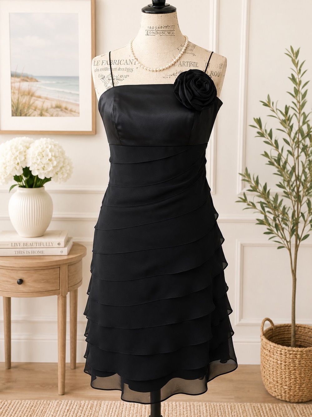 White House Black Market Black Dress NWT 2